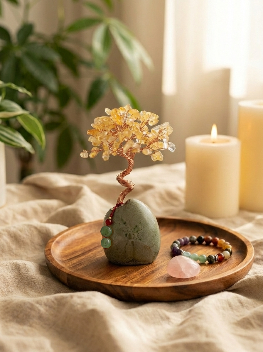 Citrine crystal tree